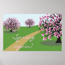 Frühlings-wieder Plakat poster