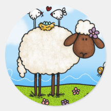 Frühlingsschafaufkleber