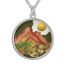 Frühstücks-Landschaftsspeck-Eier Amulett