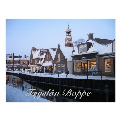 Fryslân Boppe Lemmer Kanal-Postkarte