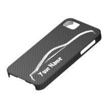"Füge Deinen Namen zu" - Kohlefaser-Imitat iPhone 5 Etuis