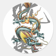 Fuku-Riu Japaner-Drache Runder Sticker