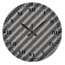 Fun Masculine Corrugated Steel Look Wall Clock wanduhren