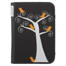 Fünf orange Vögel in einem Baum Caseable Fall