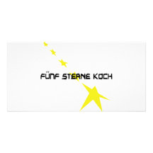 fünf Sterne Koch Ikone Fotokarte