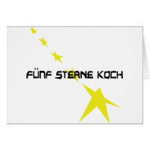fünf Sterne Koch Ikone Grußkarte
