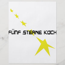 fünf Sterne Koch Ikone Individuelle Flyer