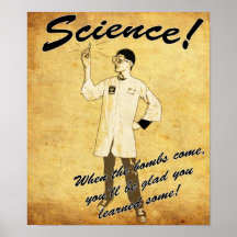 Fünfzigerjahre Retro Wissenschafts-Plakat