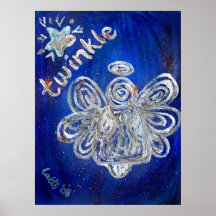 Funkeln-Engels-Kunst-Druck-Plakat
