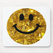Funkelnd GoldBling smiley Mousepad