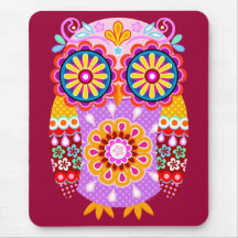 Funky abstrakte Eule Mousepad