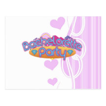funky bachelorette wedding Brautparty-Party Postkarte