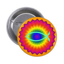 Funky Fisch-Augen-christlicher Knopf Buttons