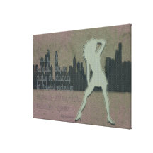 FUNKY GIRL - ca. 118 x 81 cm Gespannter Galerie Druck