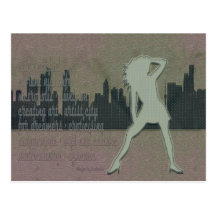 FUNKY GIRL POSTKARTE