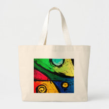Funky helle Farbabstrakte Kunst Einkaufstaschen