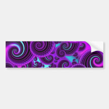 Funky lila Strudel-Fraktal-Kunst-Muster Auto Aufkleber