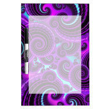 Funky lila Strudel-Fraktal-Kunst-Muster Whiteboard