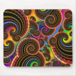 Funky Regenbogen-Strudel-Fraktal-Kunst-Muster Mousepad