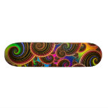 Funky Regenbogen-Strudel-Fraktal-Kunst-Muster Bedruckte Skateboarddecks