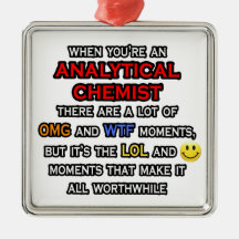 Funny Analytical Chemist ... OMG WTF LOL Christmas Ornament