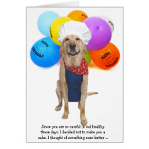 Funny Chef Dog/Lab Birthday karten