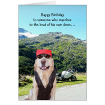 Funny Dog/Lab BIrthday for Male Biker karten