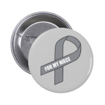 Für mein Nichten-(graues/silbernes Bewusstseins-Ba Anstecknadelbuttons
