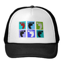Fußarzt-Geschenke Popart Entwurf der Füße Trucker Mütze