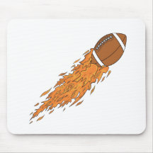 Fußball auf Feuer Mousepads