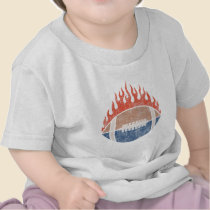 Fußball des Feuers t-shirts