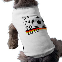 Fussball Deutschland 54 74 90 2010 Doggie Shirt WM Haustierhemden