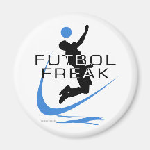 Fußball - Futbol Freak - Jungen - Blau Kühlschrankmagnet
