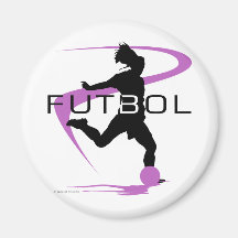 Fußball Futbol - Mädchen - Rosa Magnete