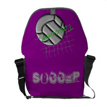 Fußball grau/lila kuriertasche