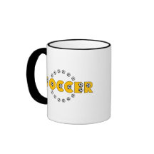 Fußball im Gold Tee Haferl