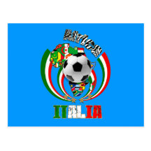 Fußball-Italien-Flagge Fußball-Geschenke Italiens  Postkarten