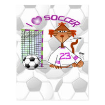 Fußball-Katze Postkarten