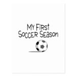 Fußball meine erste Fußball-Jahreszeit (Fußball) Postkarte