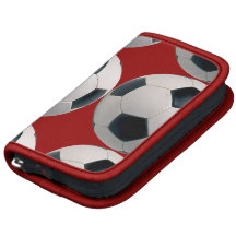 Fußball-Muster auf Rot Mappe