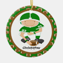 Fußball-personalisierte Jungen-Weihnachtsverzierun Weihnachtsornament