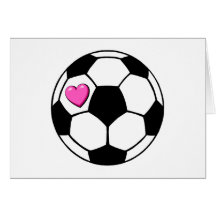 Fußball (Pnk Hrt) Grußkarte