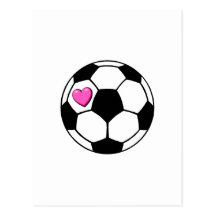 Fußball (Pnk Hrt) Postkarte