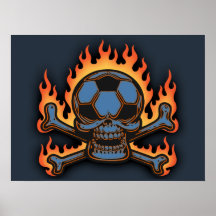 Fußball-Schädel III Poster