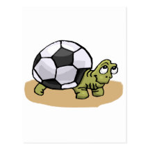 Fußball-Schildkröte Postkarte