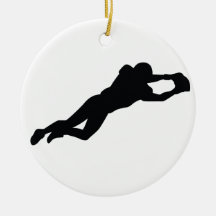 Fußball-Spieler-Schwarz-Silhouette Ornament