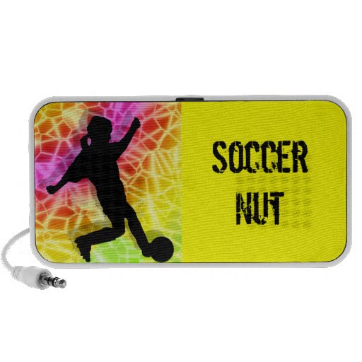 Fußball-Spieler u. Leuchtstoffmosaik iPhone Lautsprecher