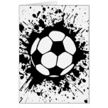 Fußball splat. grußkarten