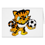 Fußball-Tiger Grußkarten