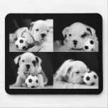 "Fußball-Welpen-" englische Bulldoggen-Collage Mousepads